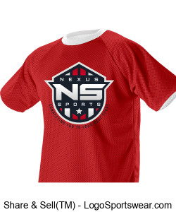 Nexus Sports  - Red and White Flag Football Jersey Design Zoom